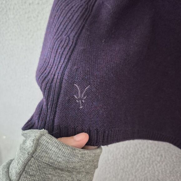 Ibex Women's Purple Knit Merino Wool Sleeveless Sweater Tunic Top Large - Picture 4 of 9